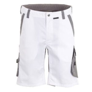 Flex korte werkbroek wit -grijs 6458
