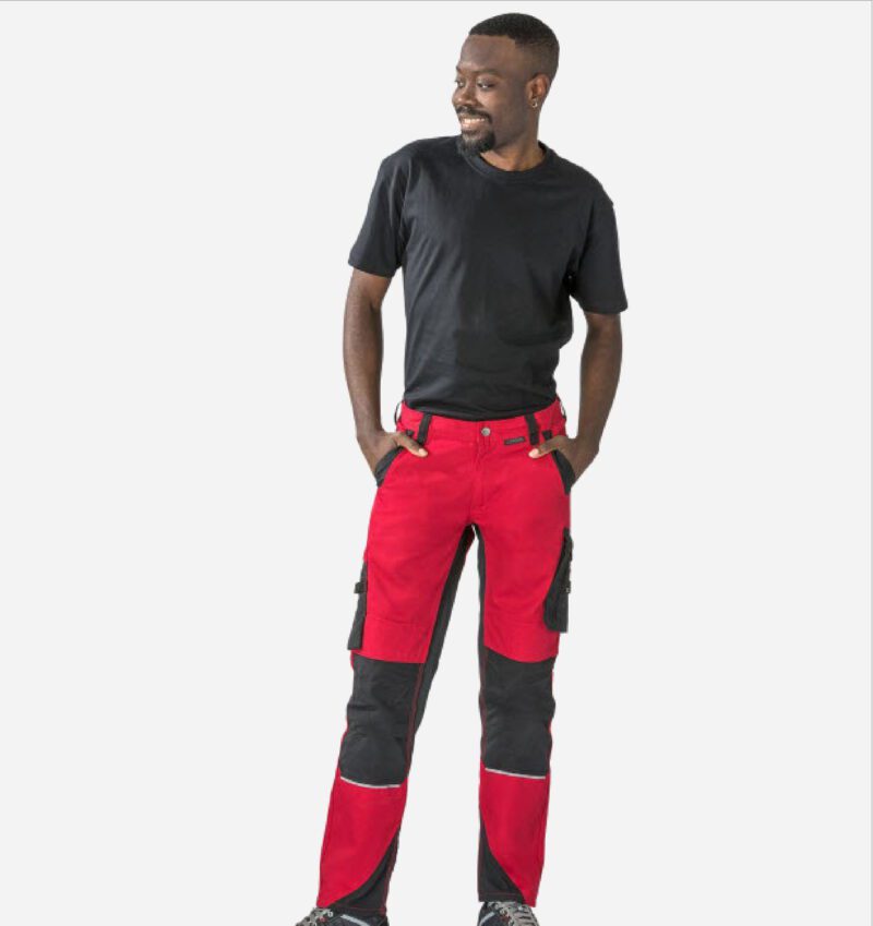 Flex werkbroek rood-zwart-6407 – 245 gm²-5