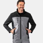 Flex werkjack Lichtgrijs-zwart 6506-5