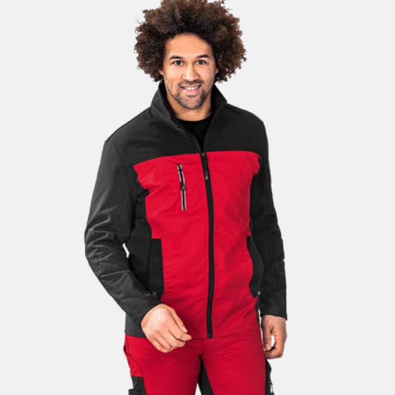 Flex werkjack rood-zwart 6507-5