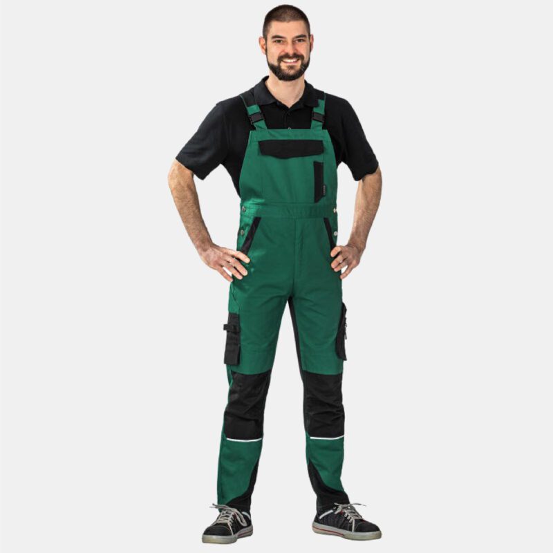 Flex werkoverall groen-zwart 6524-5