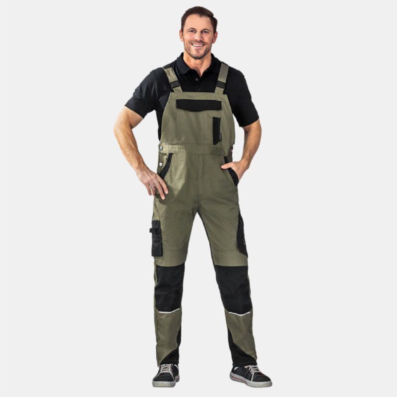 Flex werkoverall olijf-zwart 6525-5