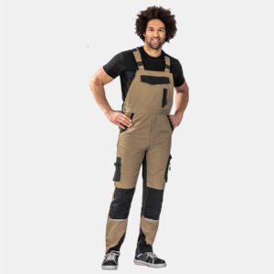 Flex werkoverall zand-zwart 6523-5