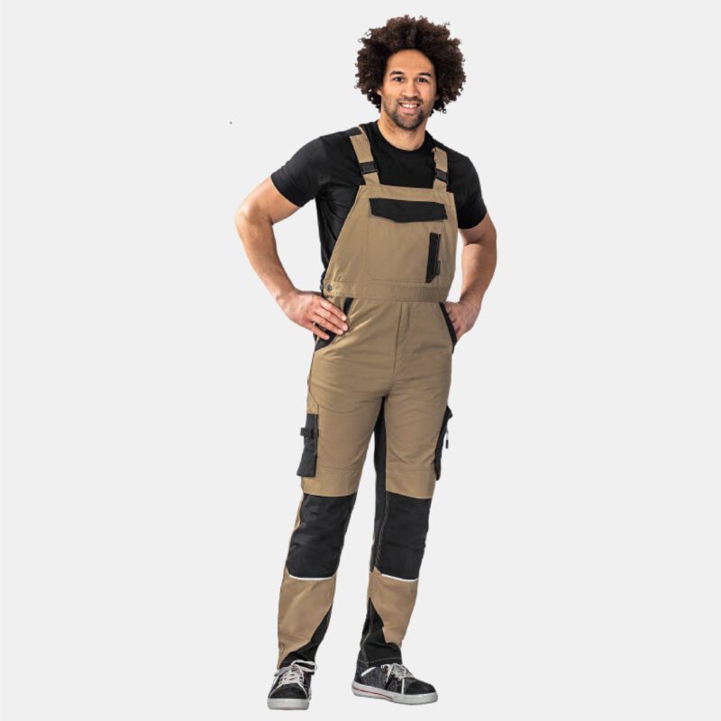 Flex werkoverall zand-zwart 6523-5