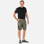 Flex korte werkbroek Olijf-zwart 6455-5 Flex korte werkbroek Olijf-zwart 6455-5