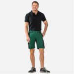 Flex korte werkbroek groen-zwart 6454-5 Flex korte werkbroek groen-zwart 6454-5