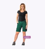 1 Flex Dames korte werkbroek groen-zwart 6464- 245g