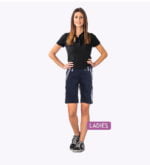 1 Flex Dames korte werkbroek marine-grijs 6469 - 245g