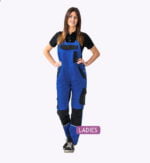 1 Flex Dames werkoverall korenblauw-zwart 6532 - 245g