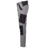 2 Flex Dames werkbroek Lichtgrijs-zwart 6416 - 245 g-m²