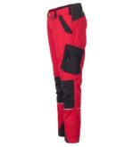 2 Flex Dames werkbroek rood-zwart 6417 – 245 g-m²
