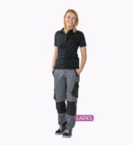 3 Flex Dames werkbroek grijs-zwart 6411 - 245 g-m²