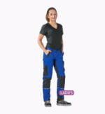 4 Flex Dames werkbroek blauw-zwart 6412 – 245 g-m²