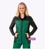 4 Flex dames werkjack groen-zwart 6514 - 245 g-m²