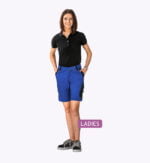 Flex Dames korte werkbroek blauw-zwart 6462- 245g