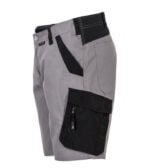 Flex Dames korte werkbroek lichtgrijs-zwart 6466- 245g 2