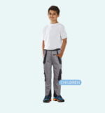 1 Flex werkbroek kind lichtgrijs-zwart 6546 - 245g 1