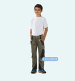 1 Flex werkbroek kind olijf-zwart 6545 - 245g