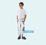 1 Flex werkbroek kind wit-grijs 6548 - 245g