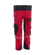 Flex werkbroek kind rood-zwart 6547 - 245g 3